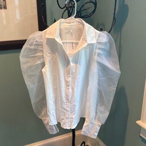 Nasty Gal Organza Sleeve Top NWT